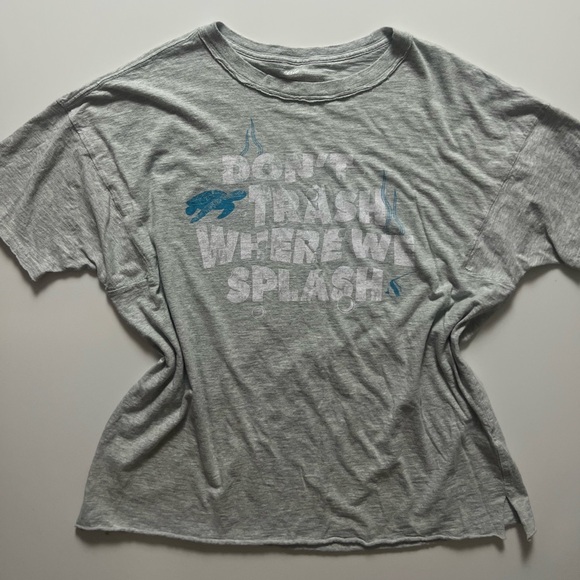 Aerie Graphic Tee, Gray, Size S - Picture 1 of 4